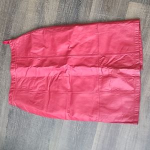Vintage Pia Rucci red leather pencil skirt. Sz 12. Runs small.